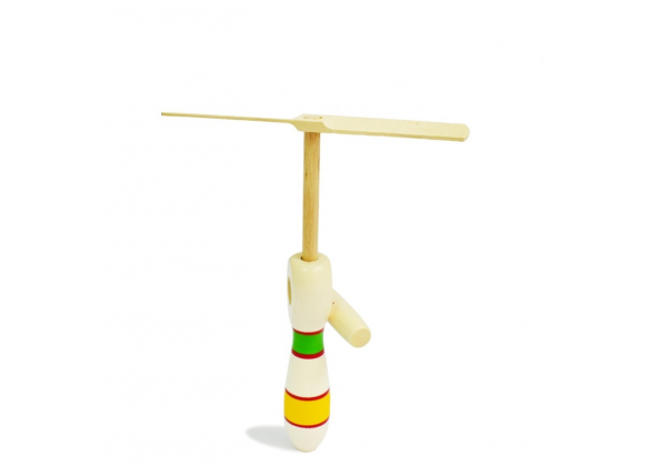 台灣製造 木製握把竹蜻蜓